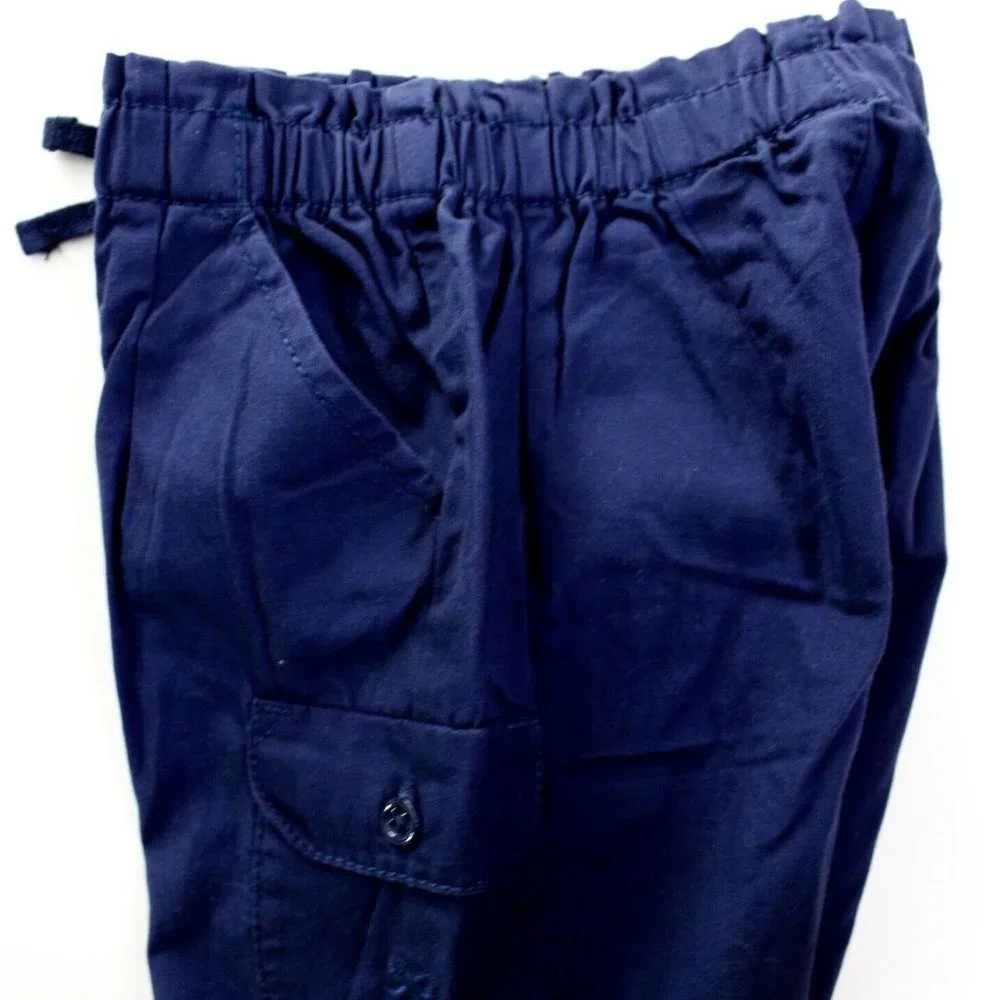 Gymboree Blue Rolled Cuff Elastic Waist Cotton Cargo Pants Size 5
